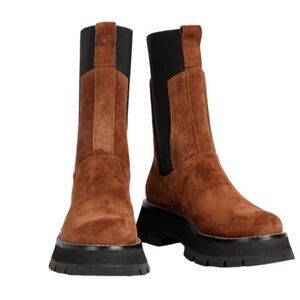 3.1 Phillip Lim Kate Lug Sole Suede Mid Calf Boot